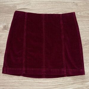 Velvet Ribbed Skirt